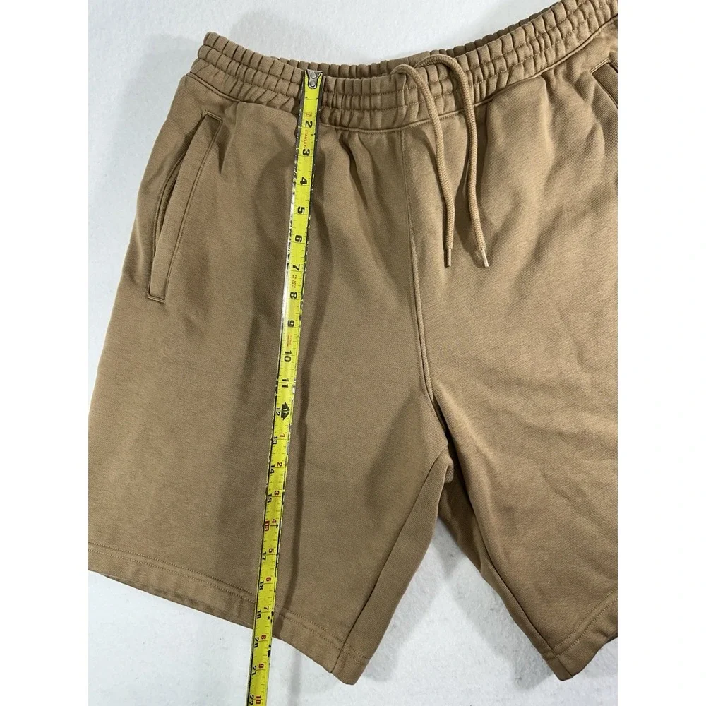 Adidas Originals Men's L Brown Trefoil Logo Fleece Sweatshorts Casual Shorts